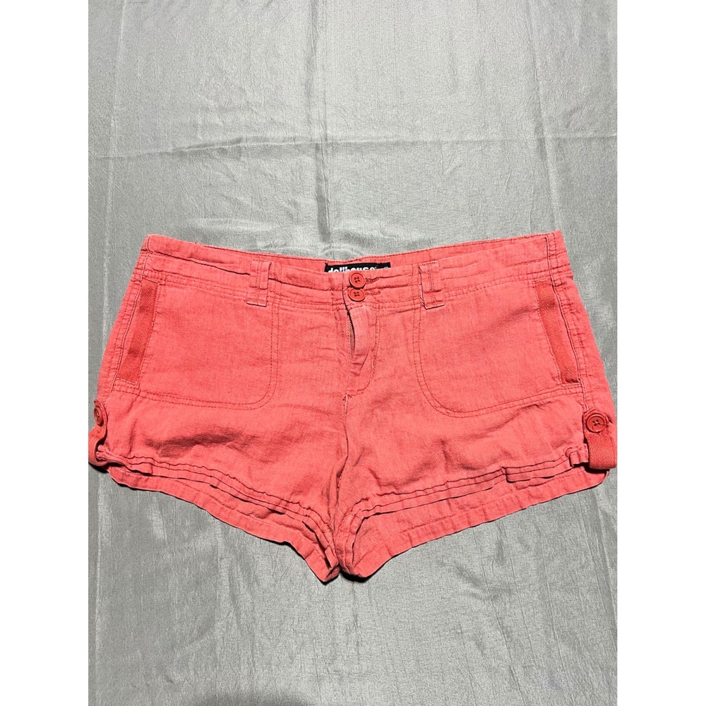 Dollhouse Sienna Coral Pink Linen Blend Shorts Womens Size 9 LL-818081